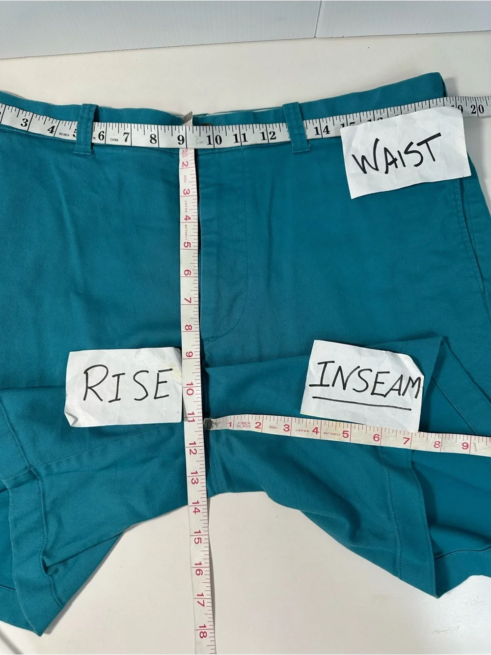 J. Crew Teal Flat-Front Men's Shorts 7” inseam